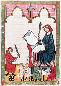 Keskaegne kool, Manessa Codex, u 1300.
