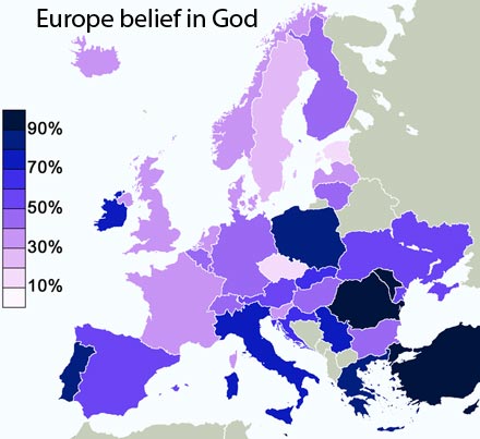 Europe belief in god
